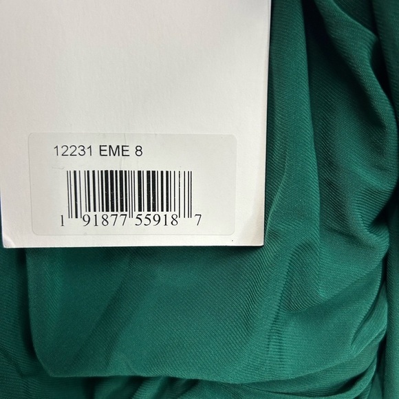 Mac Duggal 12231 NWT BEADED CUFF DROP SHOULDER FAUX WRAP GOWN - Picture 16 of 16